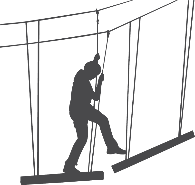 Balance and Strength on the Bridge PNG