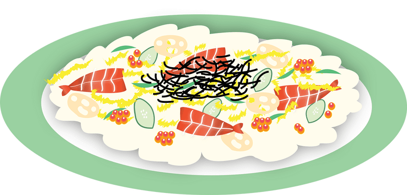 Delightful Seafood Fusion Food Platter PNG