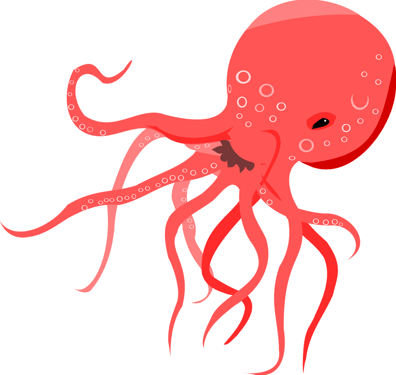 Elegant Dance of Octopus Tentacles PNG