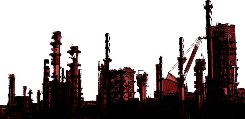 Petroleum Refinery in Industrial Nightscape PNG