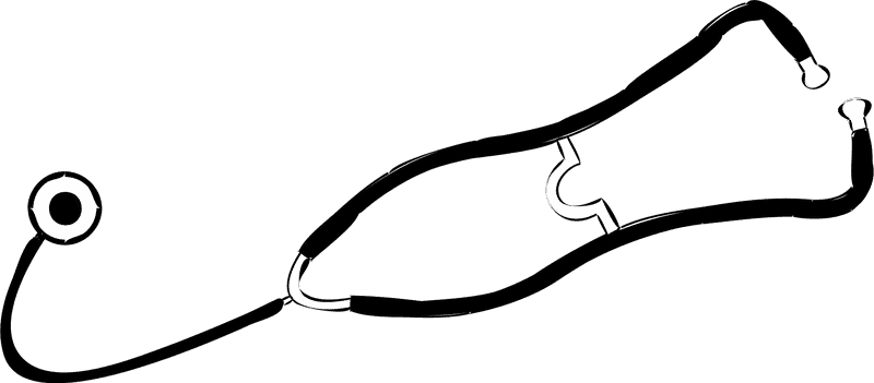 Classic Black Stethoscope for Healthcare Professionals PNG