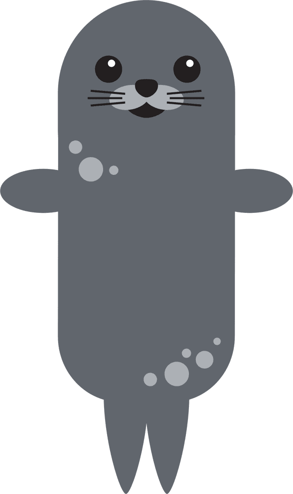 Happy Harbor Seal PNG