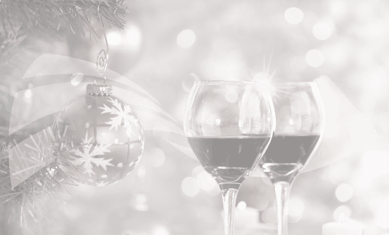 Elegant Wine Bottle Celebration with Festive Glasses PNG