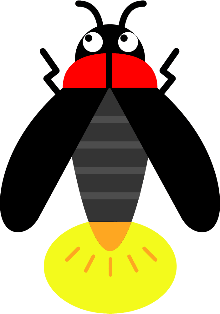 Colorful Insect with Red and Yellow Highlights PNG