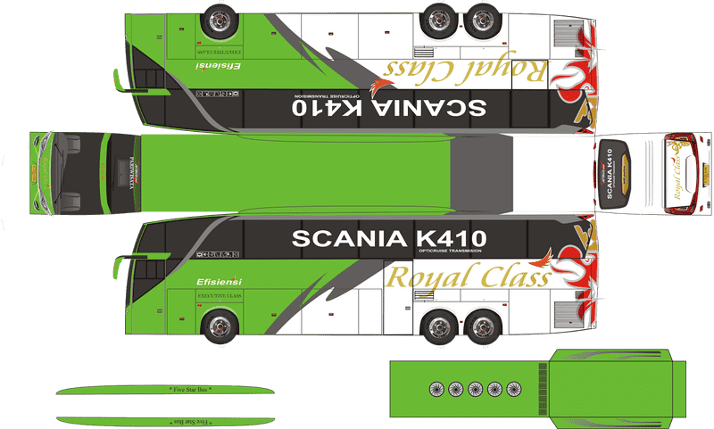 Royal Class Scania K410 Luxury Bus Design PNG