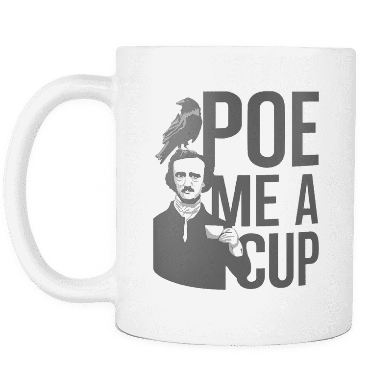 Poe's Literary Coffee Cup Collection PNG