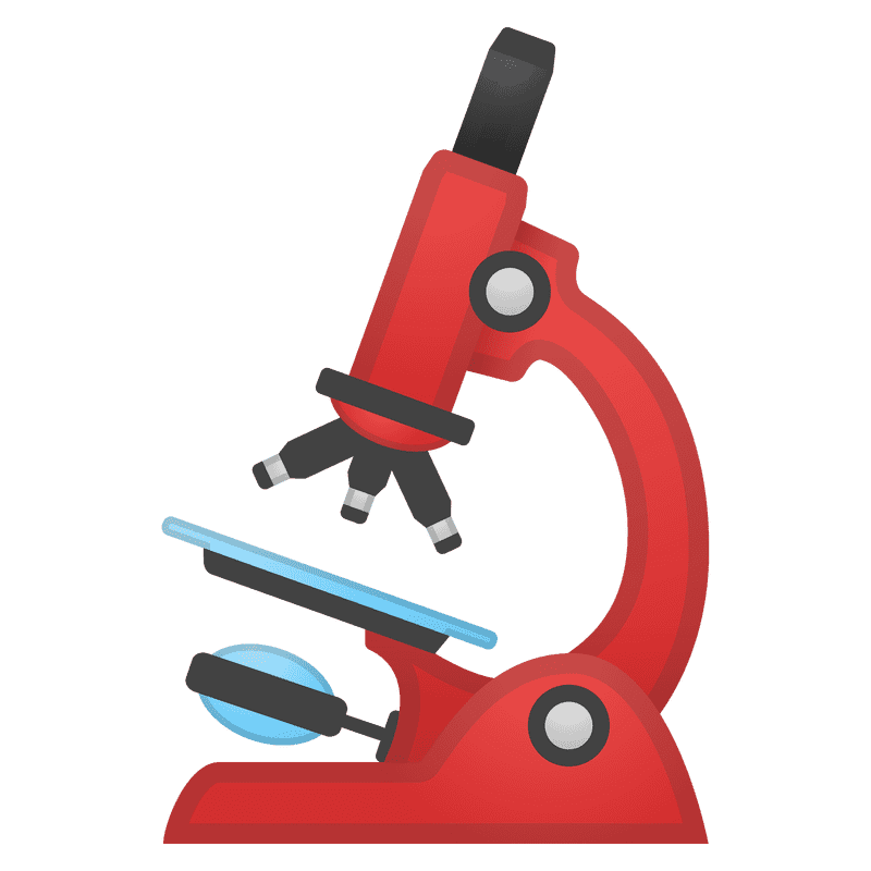 Vibrant Red Microscope for Scientific Exploration PNG
