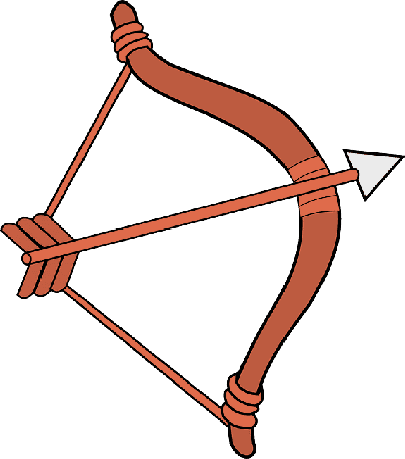 Artisan's Crafted Bow with Arrow PNG