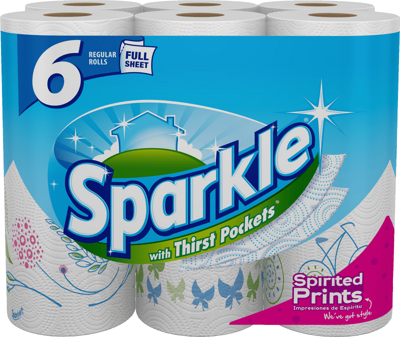 Sparkle Paper Sheet Rolls with Thirst Pockets PNG