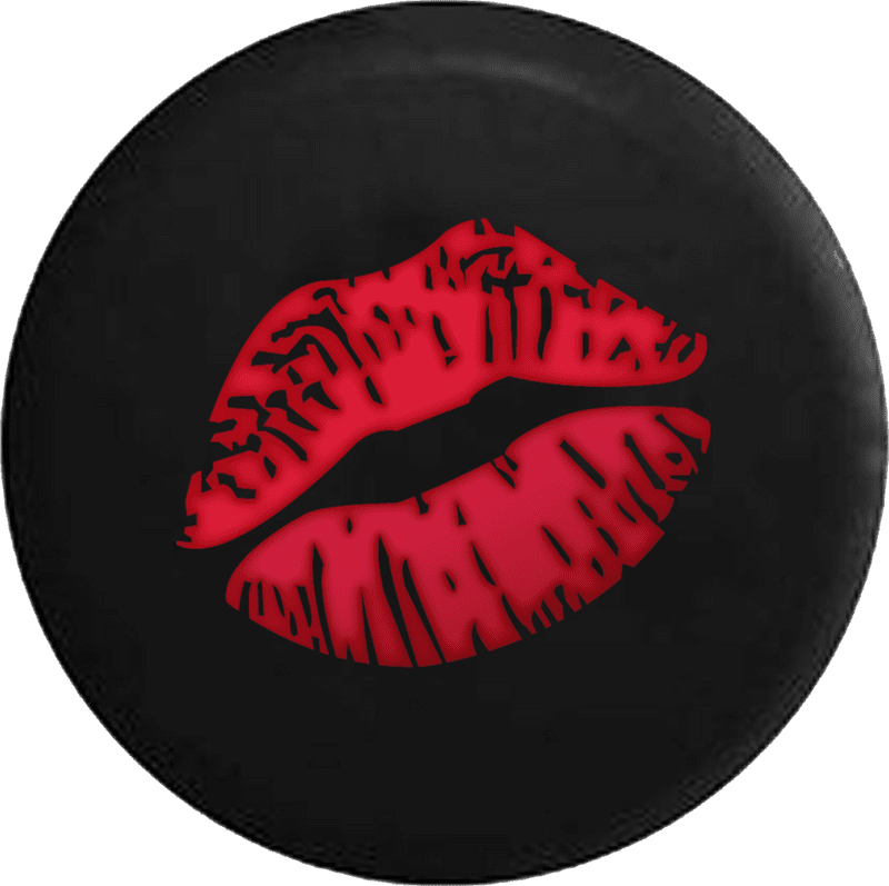 Bold Red Lipstick Kiss Impression PNG