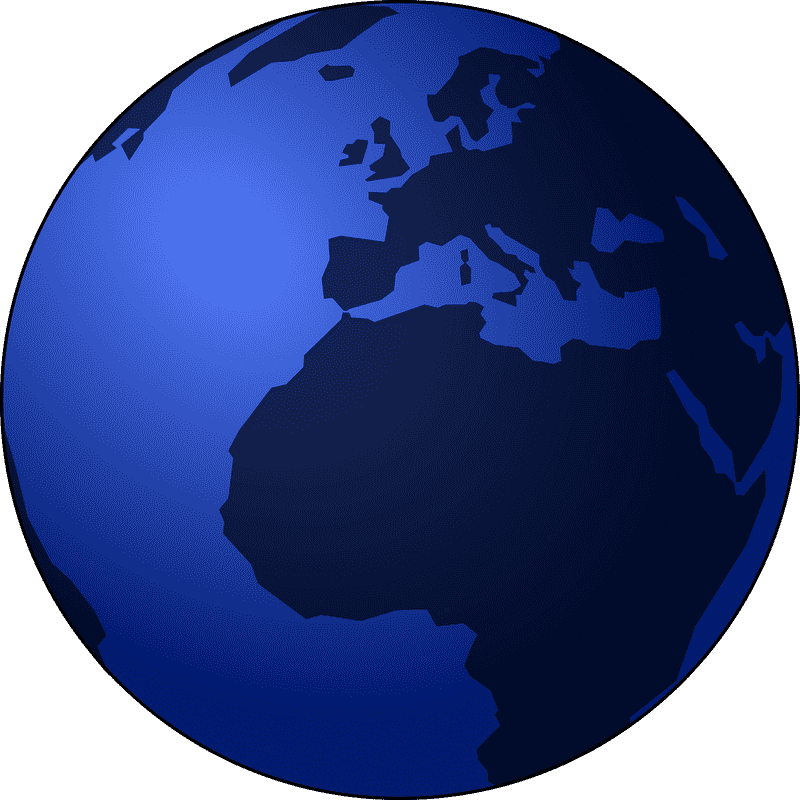 Serene Blue Globe of Earth PNG