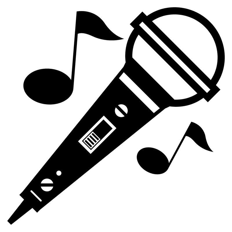 Melodic Microphone Amplifying Your Voice PNG