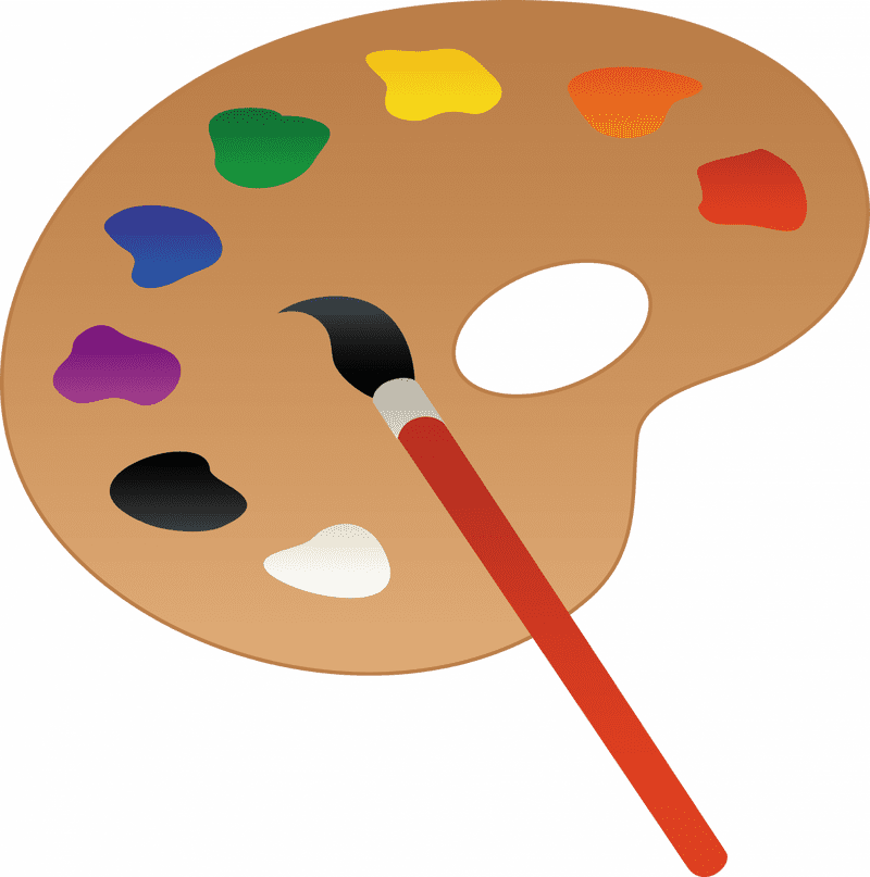 Vibrant Artist's Palette of Creativity PNG
