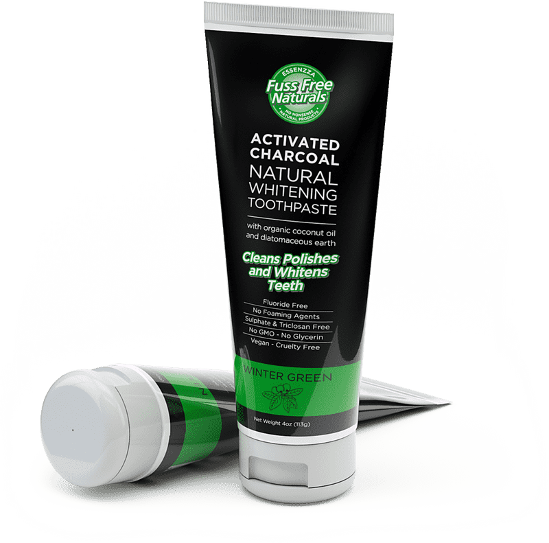 Fuss Free Naturals Activated Charcoal Toothpaste PNG