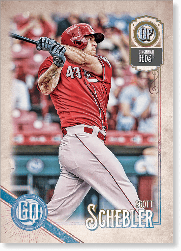 Scott Schebler Swinging a Baseball Bat PNG
