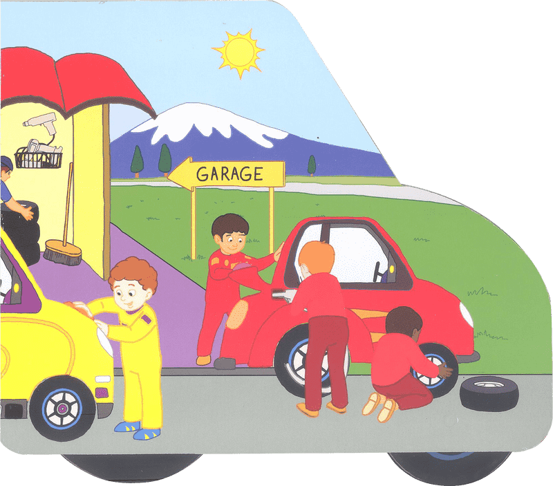 Race Car Adventure at the Garage PNG