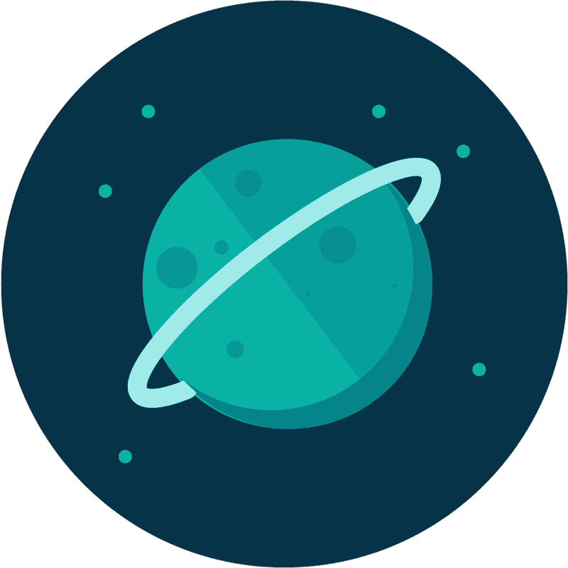 Serene Planet of Celestial Wonders PNG