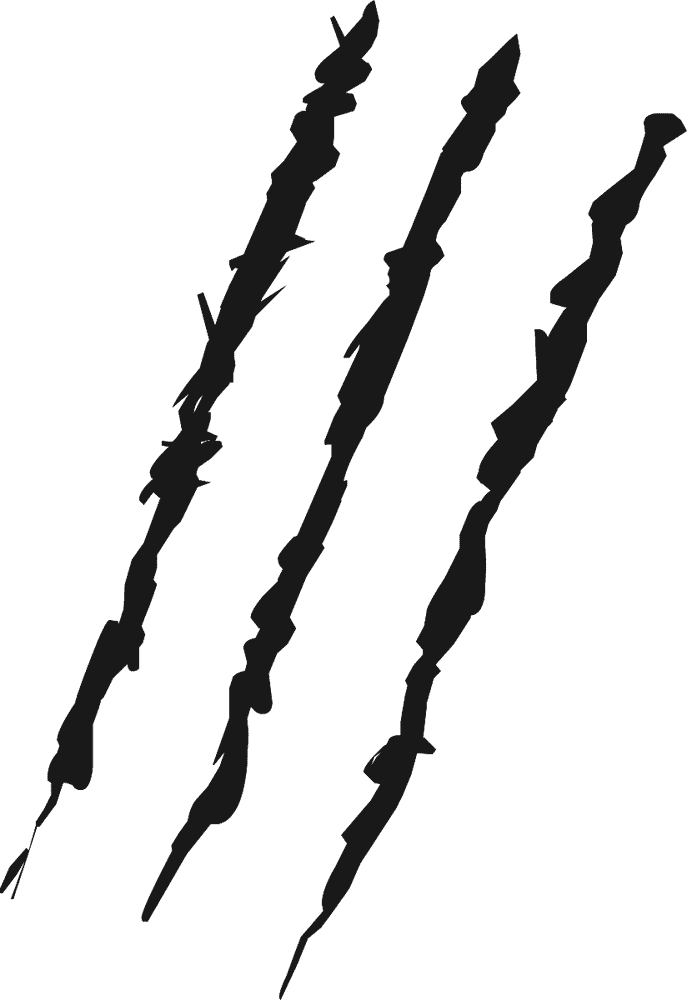 Fierce Scratch Marks of Strength PNG