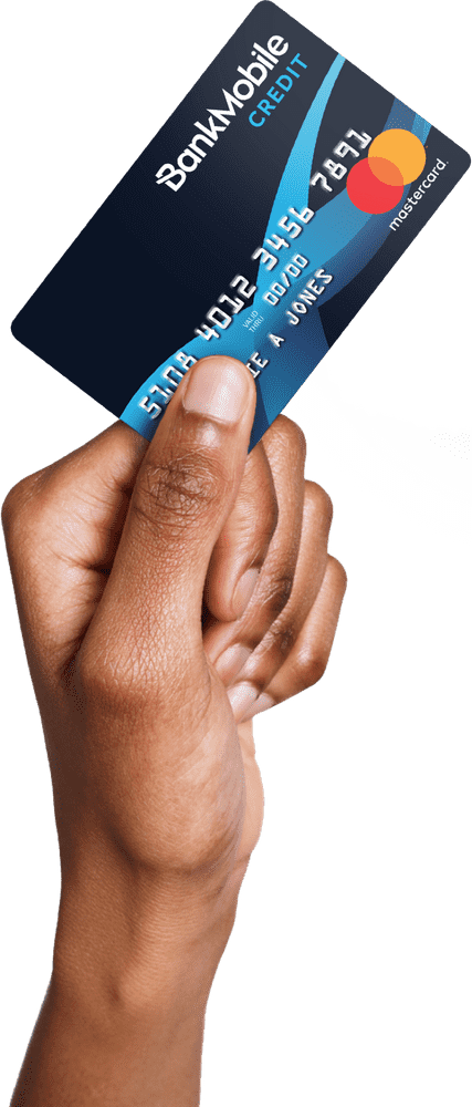 BankMobile Credit Card in Hand PNG
