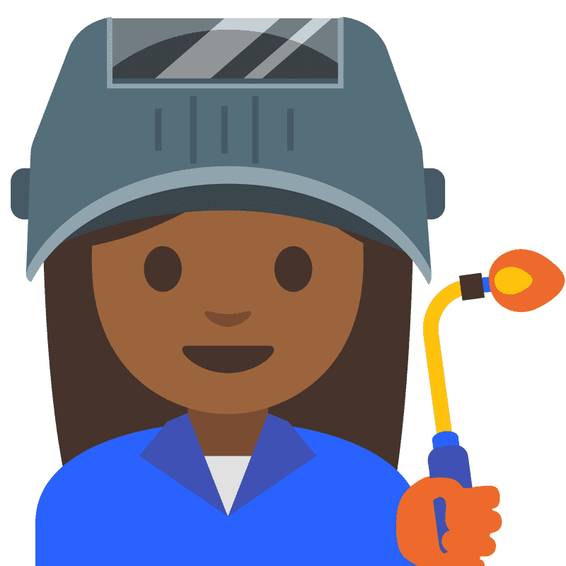 Dedicated Factory Worker with Welding Torch PNG