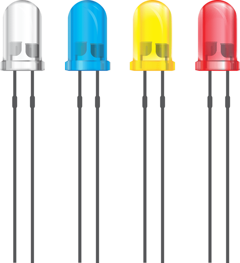 Colorful LED Light Sign Showcase PNG