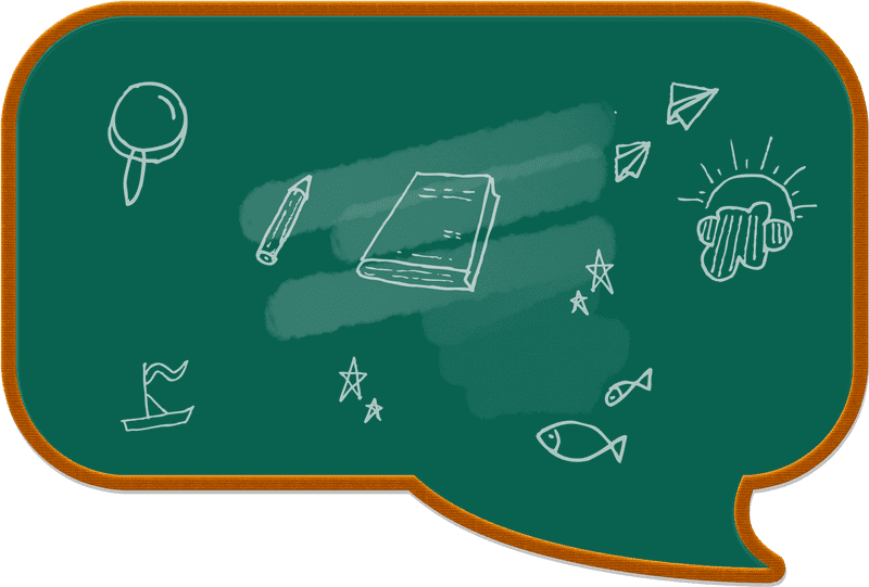 Creative Ideas on the Blackboard Canvas PNG