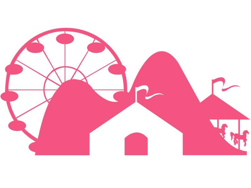 Whimsical Adventures at the Amusement Park PNG