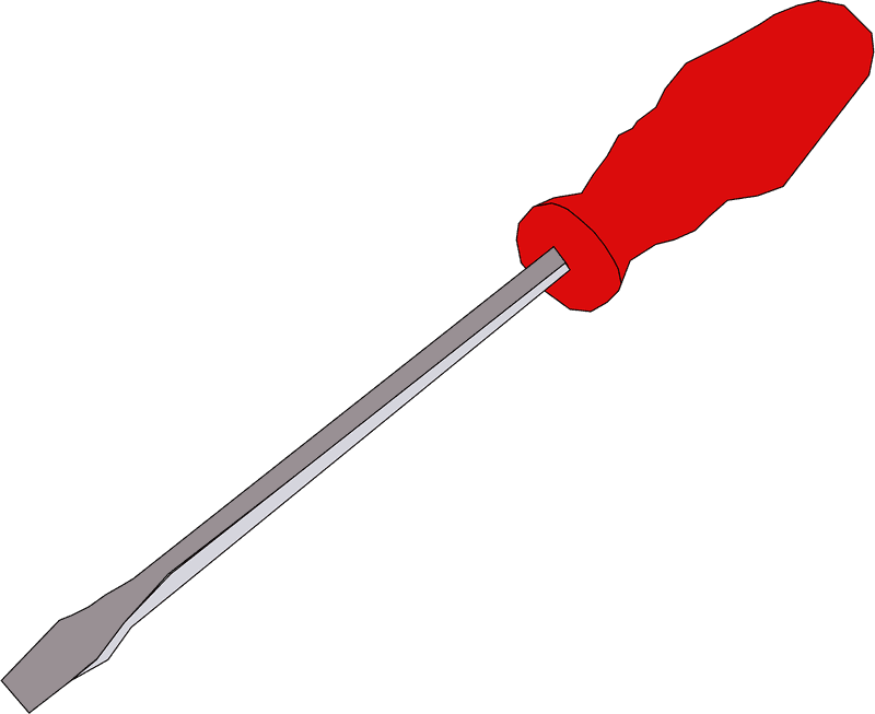 Classic Red Handle Screwdriver Design PNG