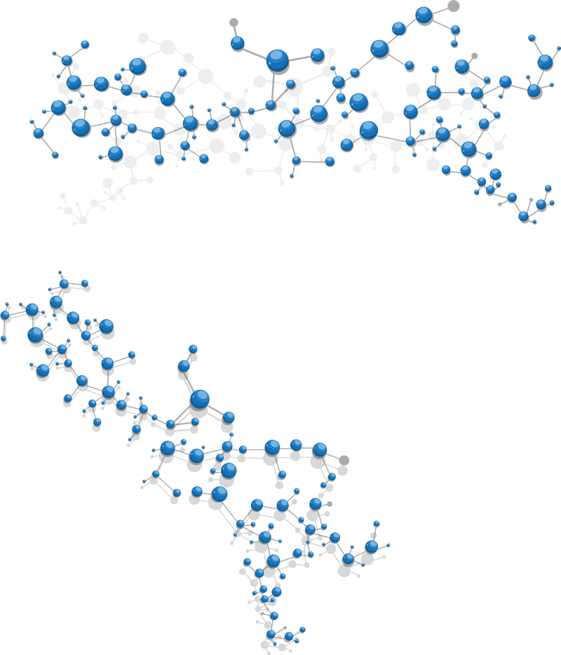 Complex Molecular Structure Illustration PNG
