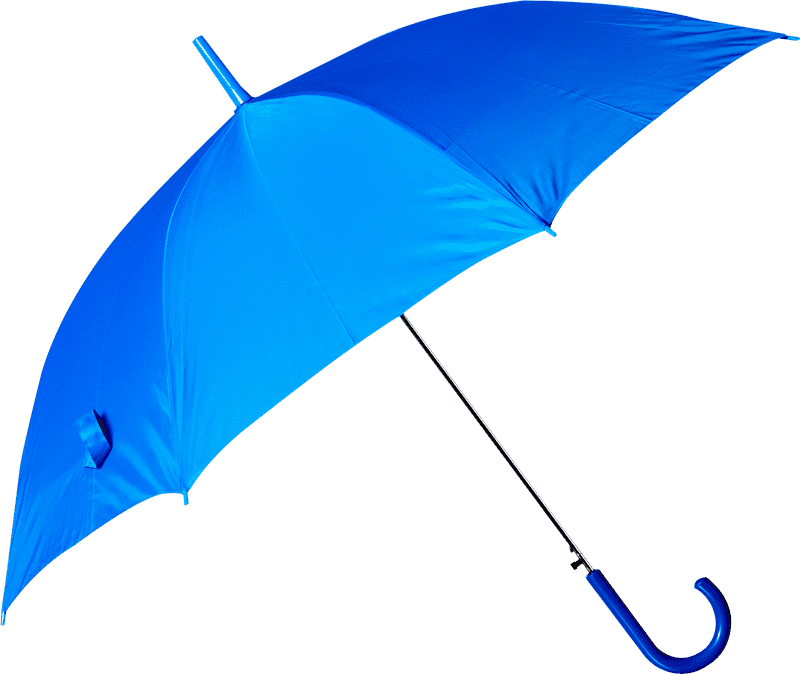 Vibrant Blue Beach Umbrella for Sunny Days PNG