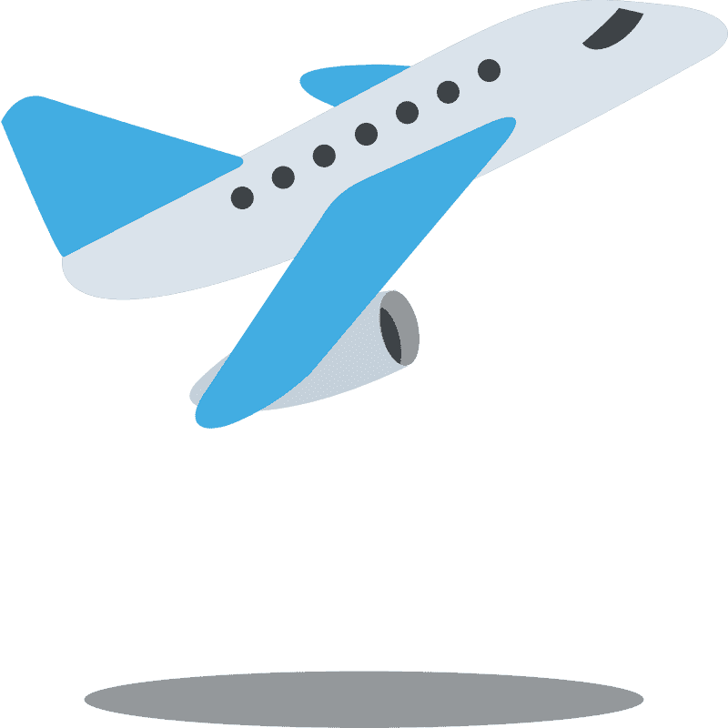 Stylish Airplane Taking Off Into the Sky PNG
