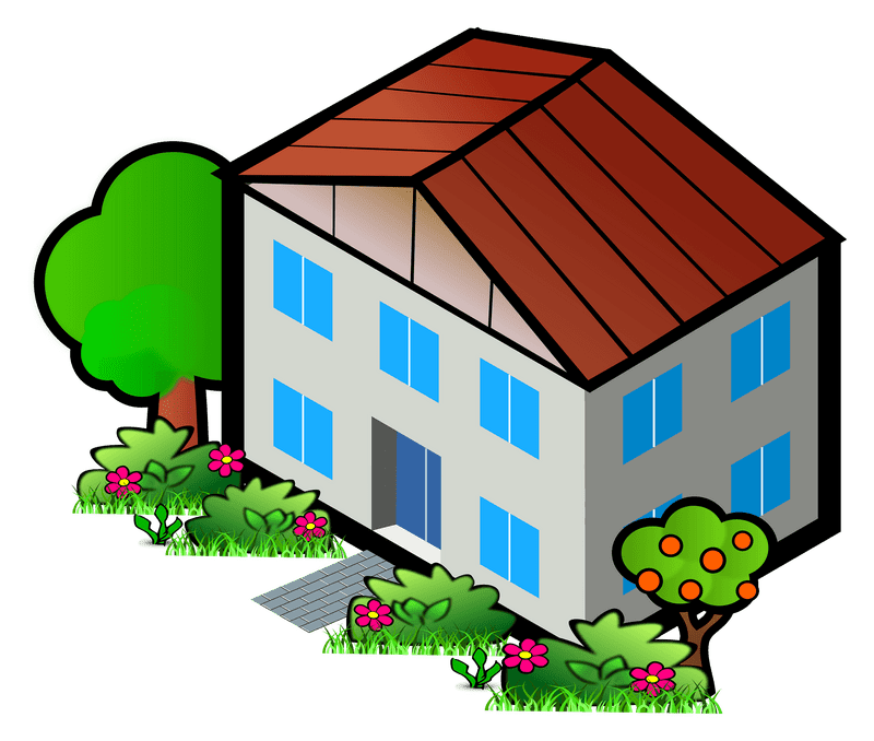 Cheerful Garden House Retreat PNG
