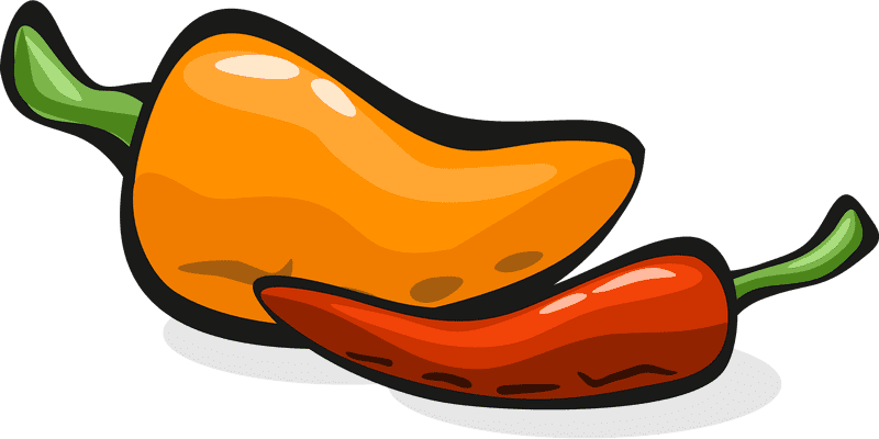 Vibrant Chili Pepper Duo Delight PNG