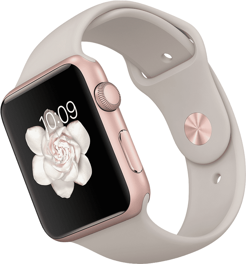 Elegant Mechanical Watch with Floral Dial PNG