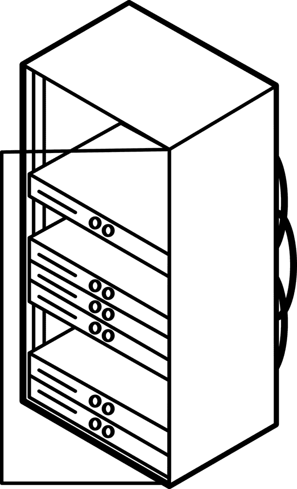 Efficient Storage Server Rack Design PNG