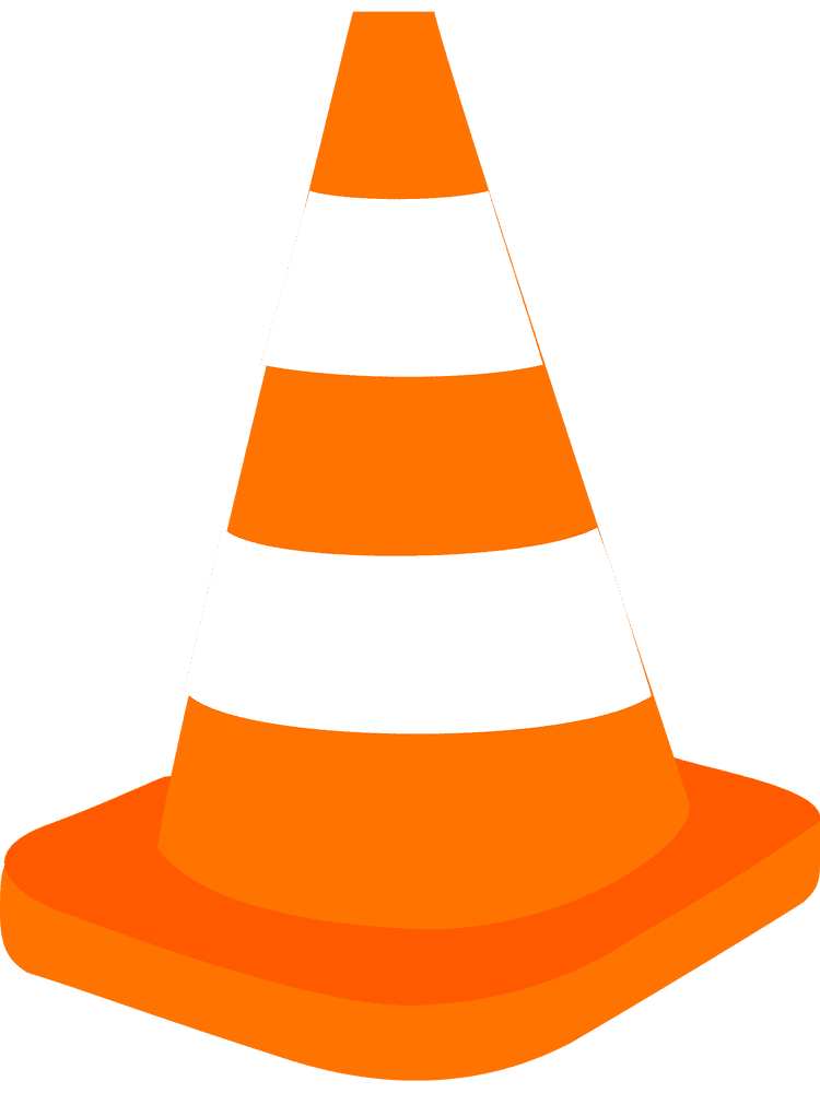 Playful Ice Cream Cone Traffic Cone PNG