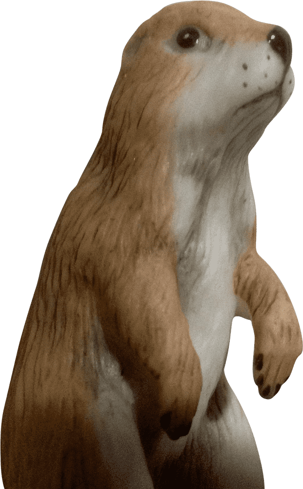 Dog's Playful Companion Figurine PNG