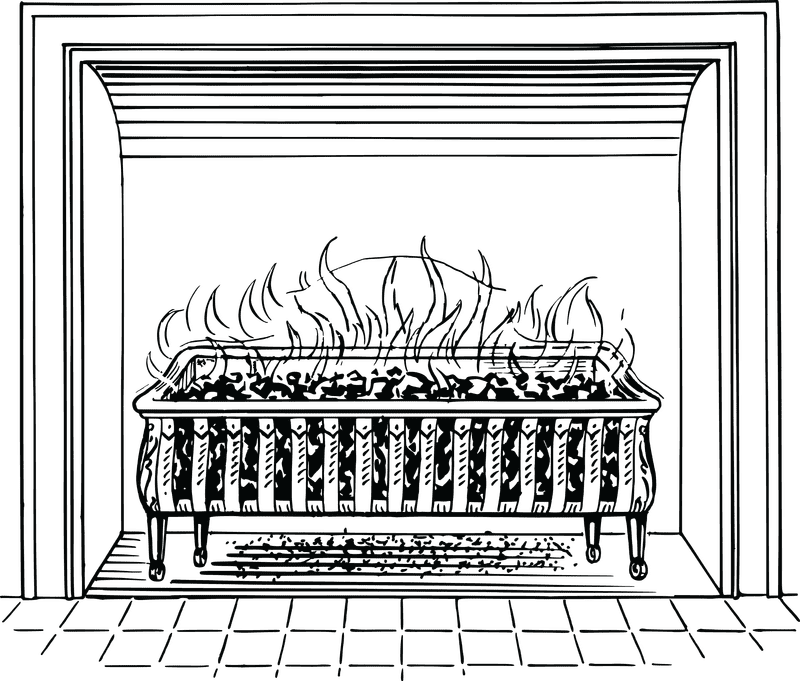 Cozy Evening by the Fireplace PNG