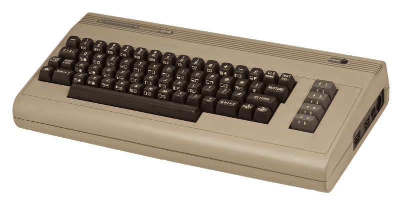 Classic Retro Keyboard of the 80s PNG