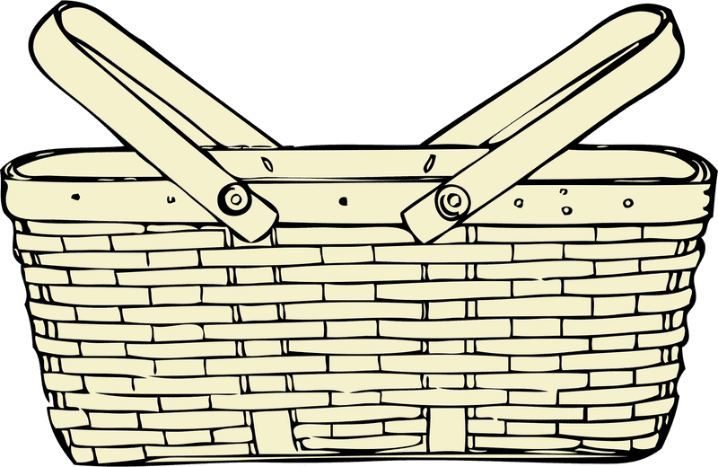 Classic Woven Picnic Basket Delight PNG