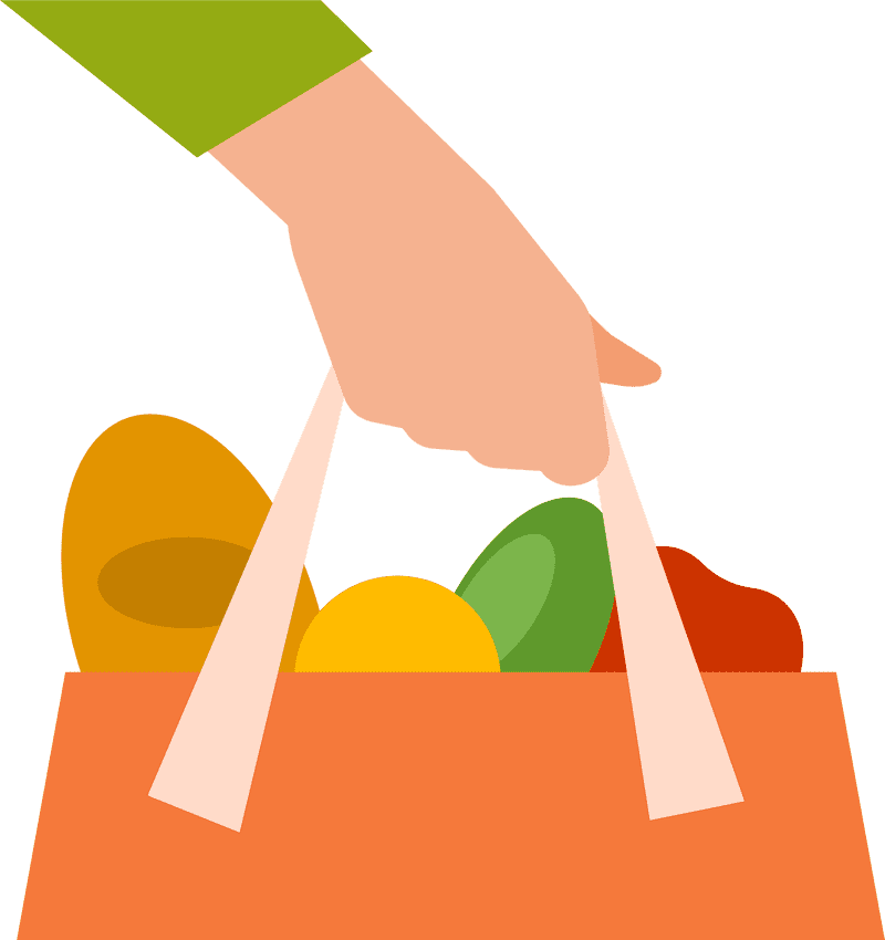 Grocery Bag Full of Fresh Produce PNG