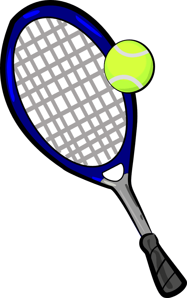 Dynamic Tennis Racket with Tennis Ball PNG