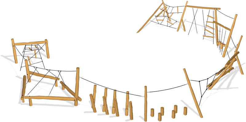 River Bridge Adventure Playground Structure PNG