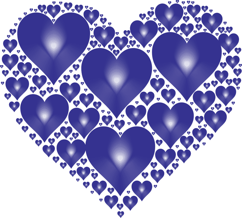 Blue Heart Celebration of Love PNG