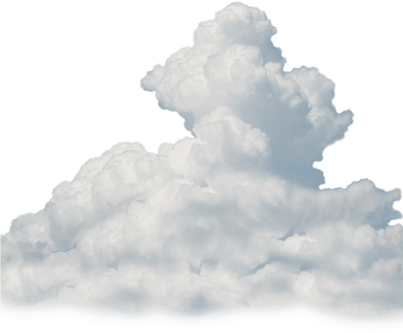 Fluffy White Cloud Floating in Blue Sky PNG