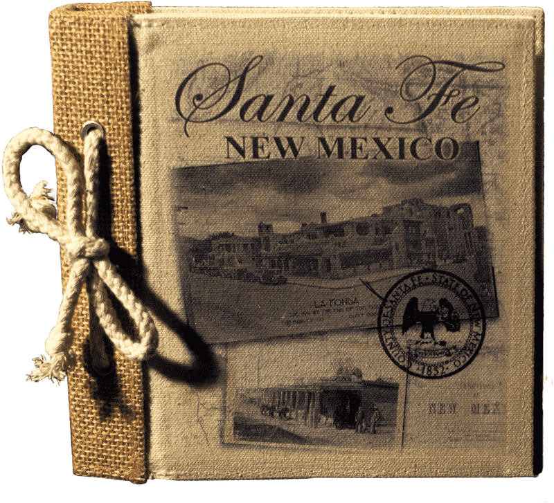 Vintage Travel Wallet Memories from Santa Fe PNG