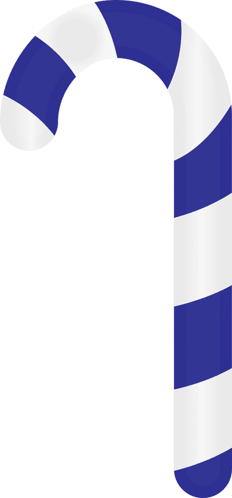 Stylish Blue and Silver Walking Cane PNG