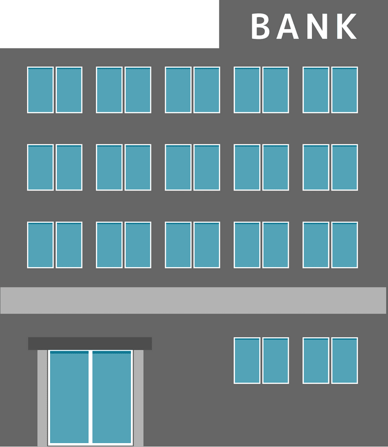 Modern Bank Building Design PNG