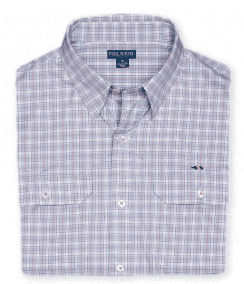 Harbor Breeze Plaid Button-Up Shirt PNG
