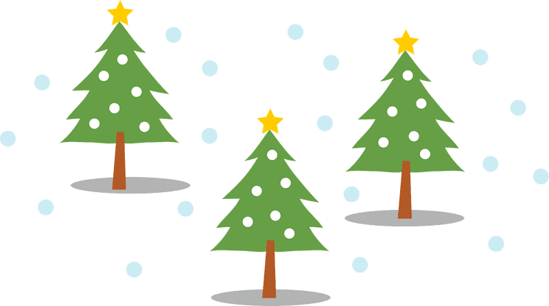 Magical Winter Wonderland Trees PNG